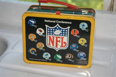 nfl lunch box metal|1975 nfl lunch box.